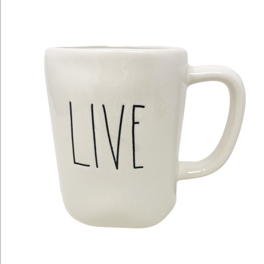 RAE DUNN LIVE White Ceramic Coffee Mug Cup